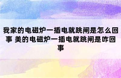 我家的电磁炉一插电就跳闸是怎么回事 美的电磁炉一插电就跳闸是咋回事